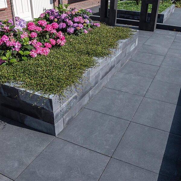 Patioblok Antraciet strak