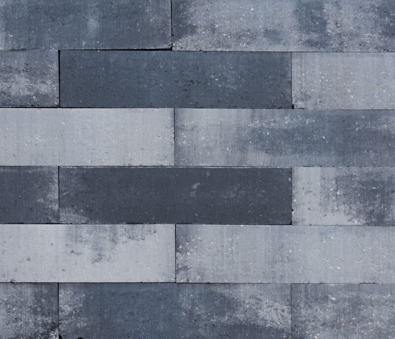 Patioblok Grijs/Zwart strak