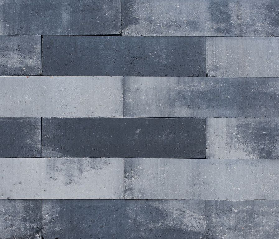 Patioblok Grijs/Zwart strak