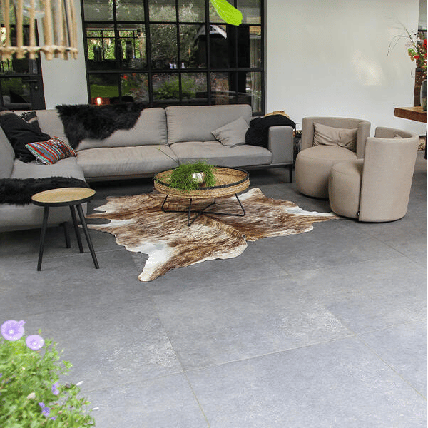 Ceramica Hardsteen Look Black 90x90x3 cm. Handelskwaliteit