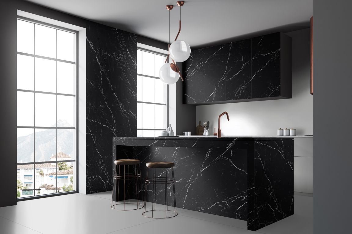 Keramische slab Cannes Nero