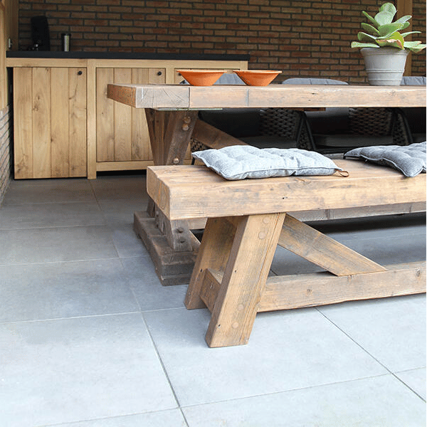 Ceramic Beton Look Taupe 90x90x3 cm. Handelskwaliteit