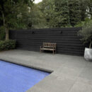Orient Black zwembadrandtegel met rechte neus