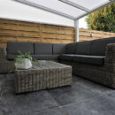 Pacific Black tegel antic finish