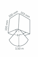 Ace Down 230V - wandlamp -  Corten