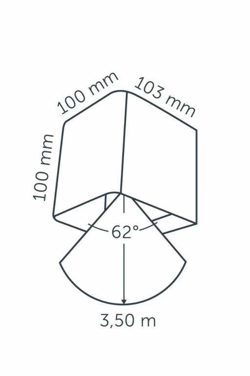 Ace Down 230V - wandlamp -  Corten