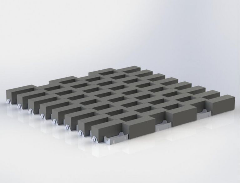 Water passing stone grid
