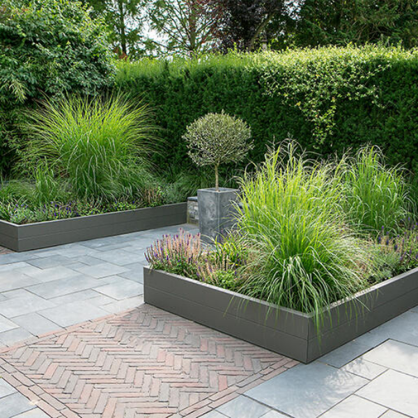 Bloembak Modulair Taupe - 56 cm hoog