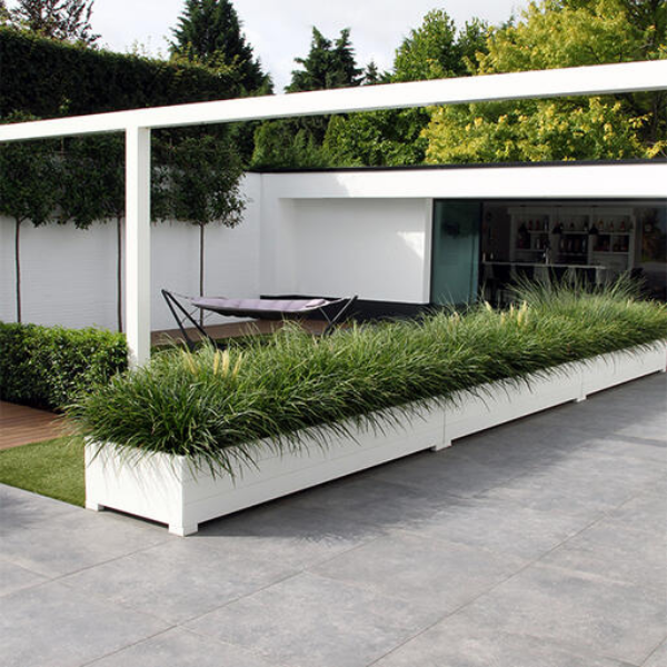 Bloembak Modulair Wit - 42 cm hoog
