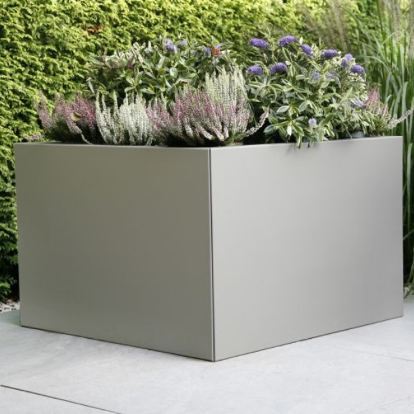 Bloembak Vlak Taupe - 40 cm hoog