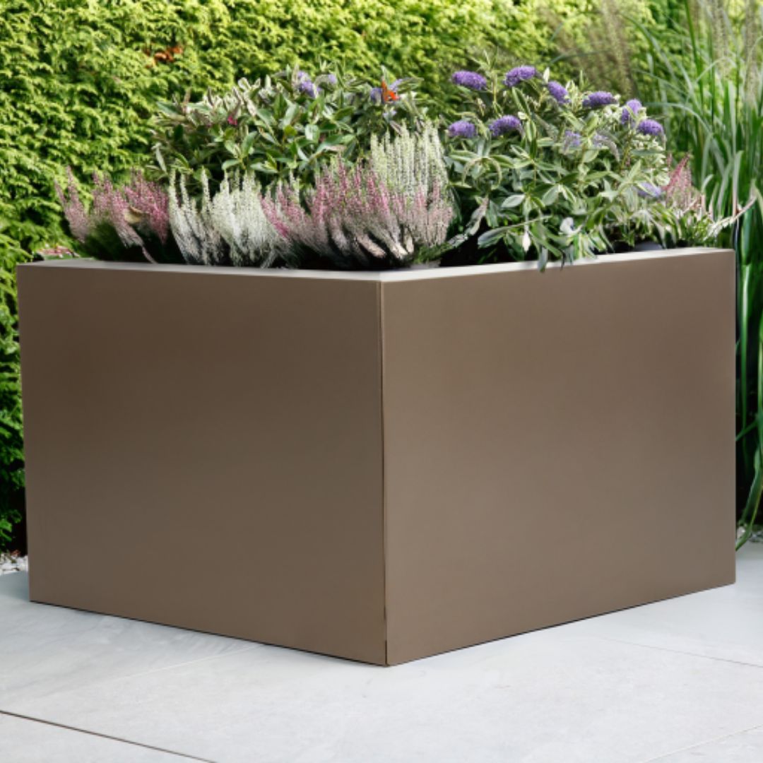 Bloembak Vlak Supra Bruin - 60 cm hoog