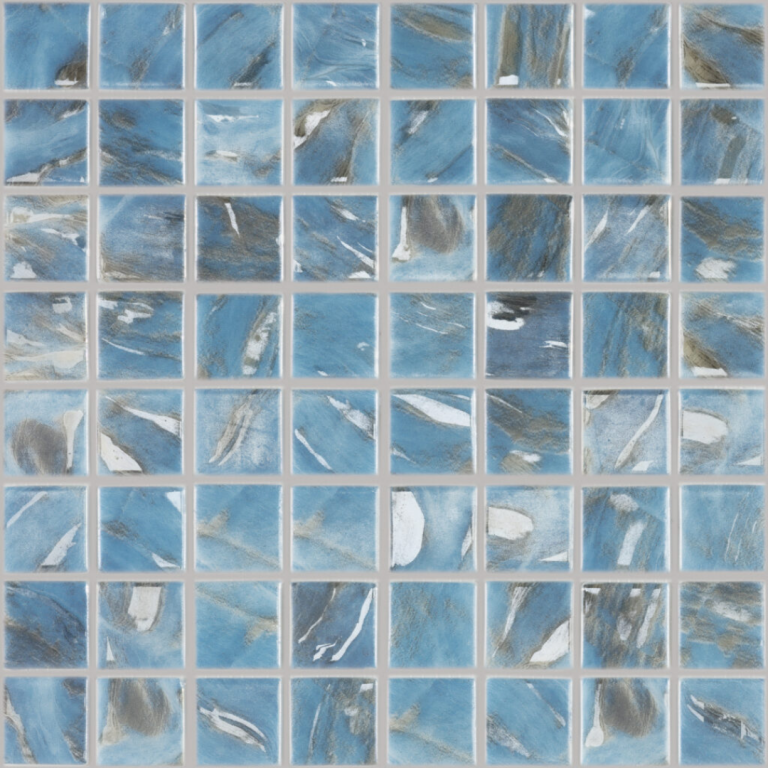 Famoa 10MM Blue decor tegel 3.8x3.8 cm