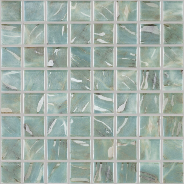 Famoa 10MM Turquoise decor tegel 3.8x3.8 cm