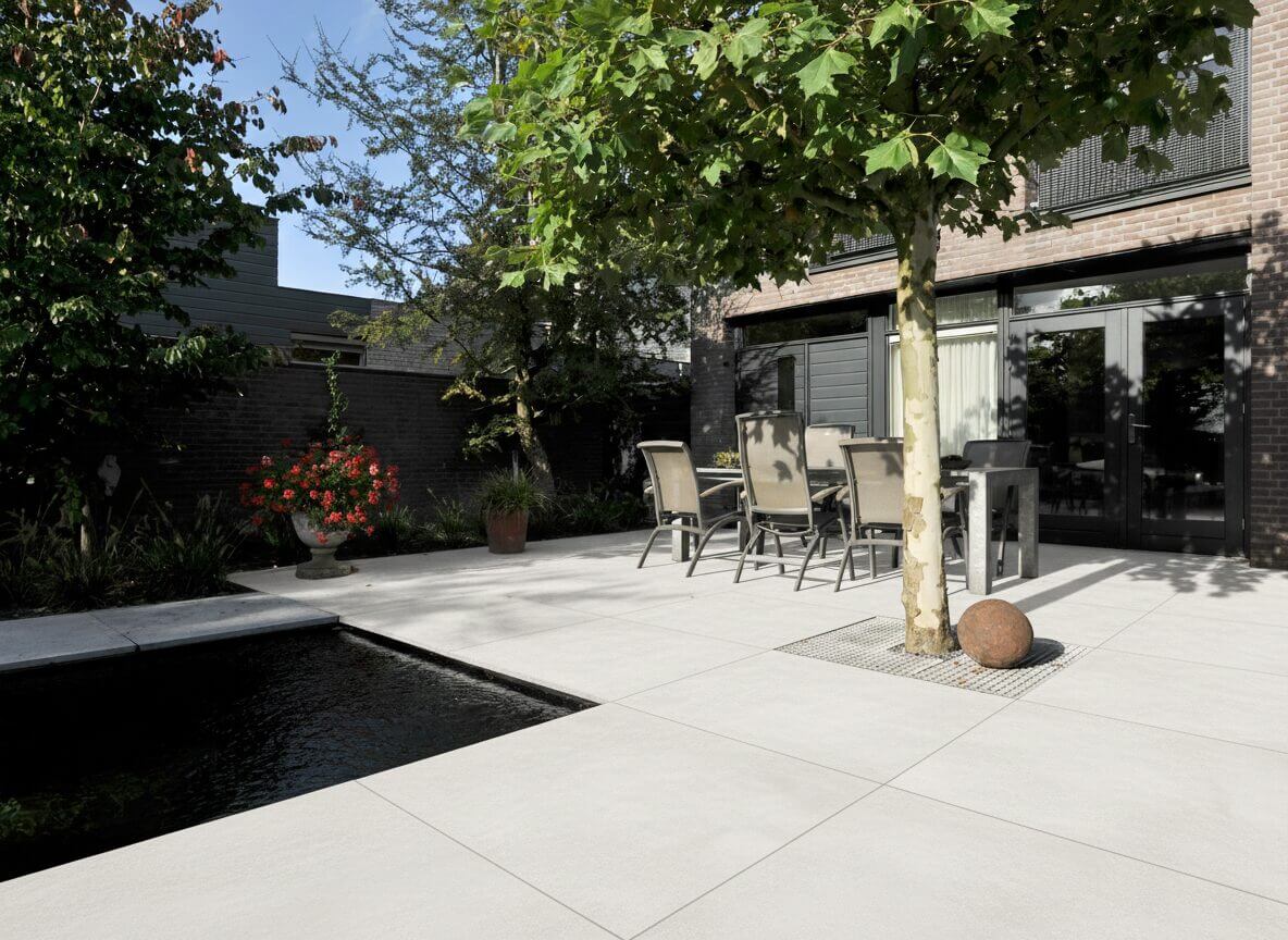 Fiorete 20MM Light grey tegel 100x100x2 cm.