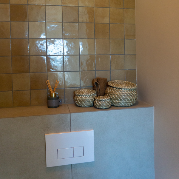 Glorisa 10MM Caramel tegel glanzend 10x10 cm