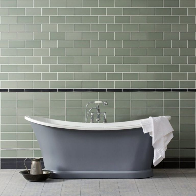 Nava Gloss 10MM Sage decor tegel glanzend 20x10 cm