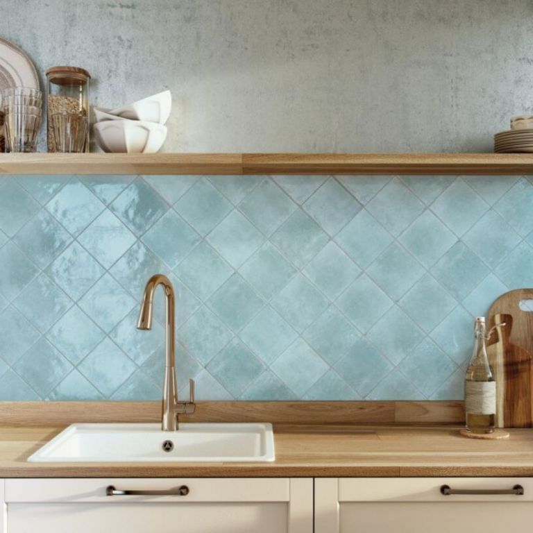 Oria 10MM Aqua decor tegel glazend 14.7x14.7 cm