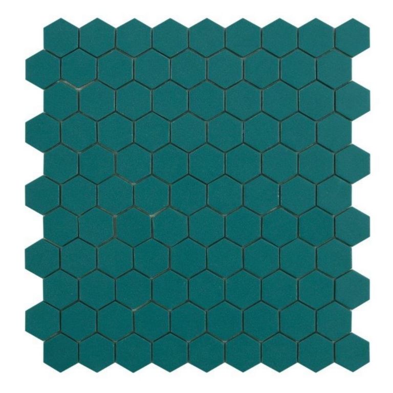 Solaan Hex 10MM Opal Green decor tegel mat 35x35 cm