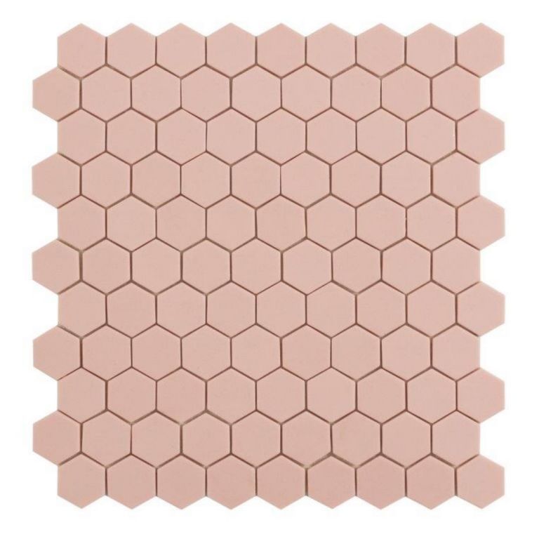 Solaan Hex 10MM Pale Rose decor tegel mat 35x35 cm