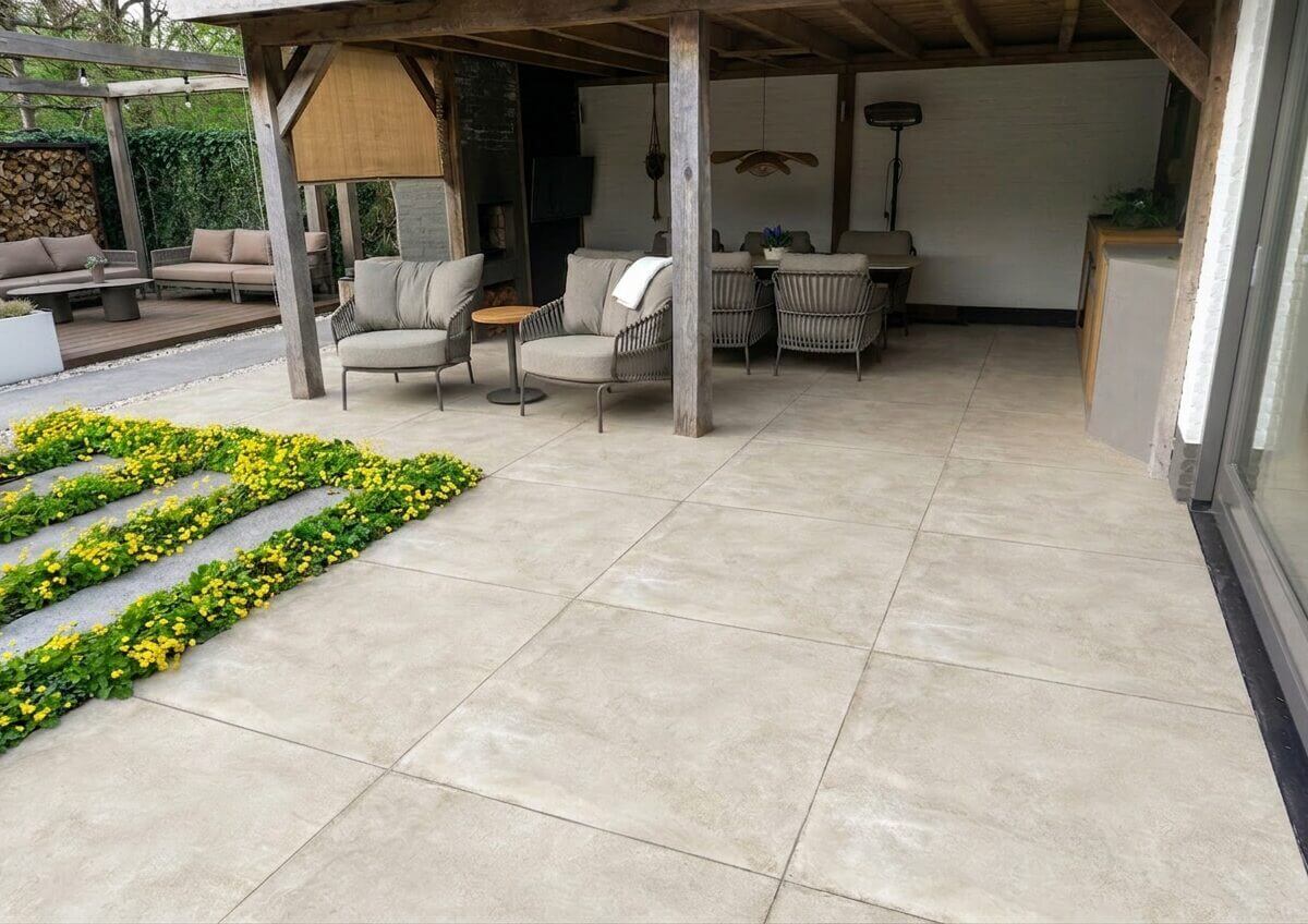 Venosa 20MM Beige tegel 100x100x2 cm.