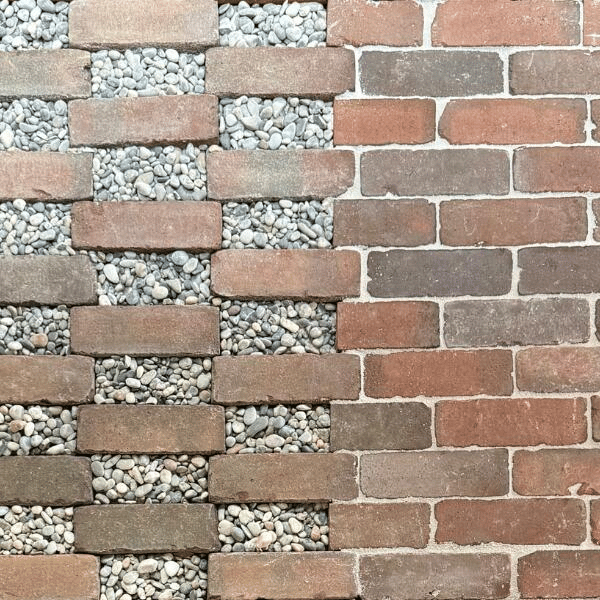Waterpassing stone grid