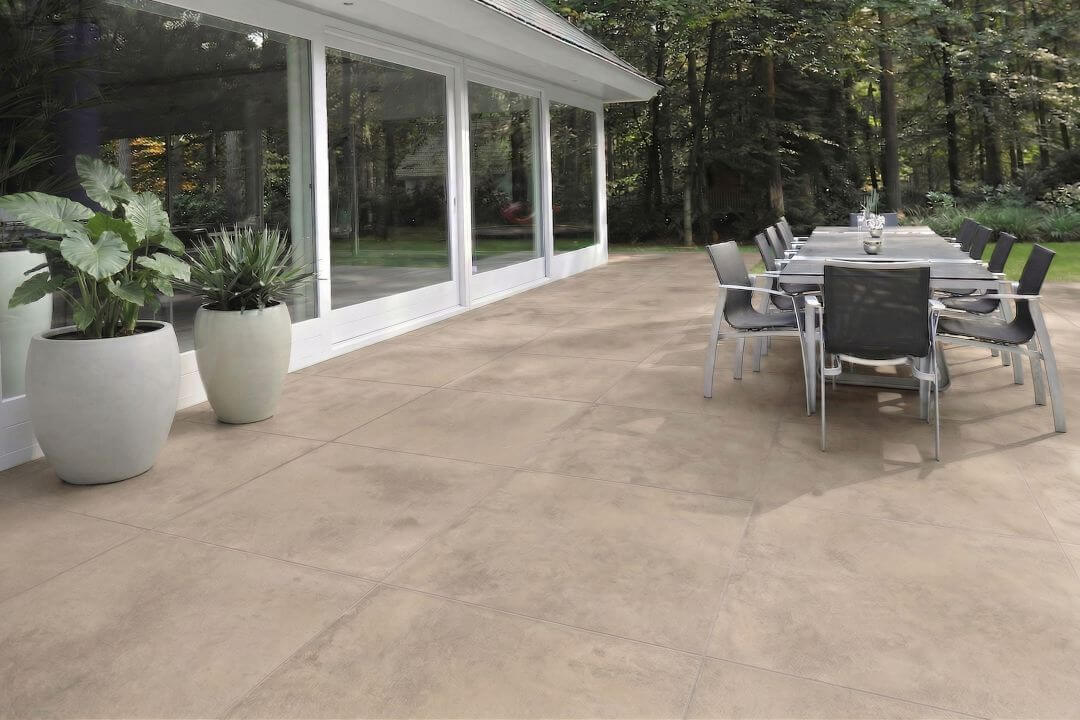 Canvase 20MM Beige tegel 100x100x2 cm.